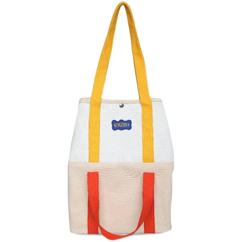 Canvas Tote Bag Large Capacity for College Student