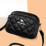 Rhombus Women's Bag Small Shoulder Messenger Round Bag