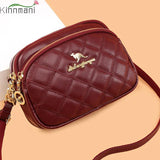 Rhombus Women's Bag Small Shoulder Messenger Round Bag