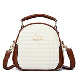 Small Plaid Crossbody Bag Soft Leather Purse Handbag Women