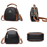 Small Plaid Crossbody Bag Soft Leather Purse Handbag Women