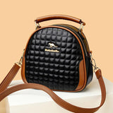 Small Plaid Crossbody Bag Soft Leather Purse Handbag Women