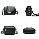 Women's High Split Leather Flap Crossbody Shoulder Bag