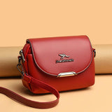 Women's High Split Leather Flap Crossbody Shoulder Bag