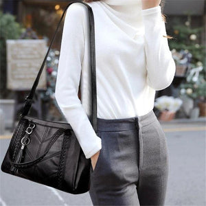 Women Casual Tote Bags Large Capacity Handbag Shoulder Crossbody Bag Vintage PU