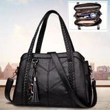Women Casual Tote Bags Large Capacity Handbag Shoulder Crossbody Bag Vintage PU