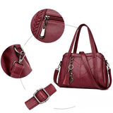 Women Casual Tote Bags Large Capacity Handbag Shoulder Crossbody Bag Vintage PU