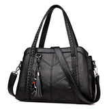 Women Casual Tote Bags Large Capacity Handbag Shoulder Crossbody Bag Vintage PU