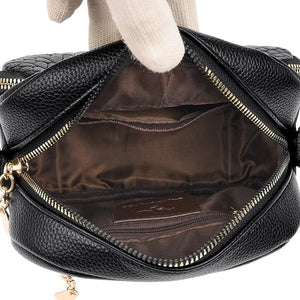 Crocodile Pattern Small Round Bag Western Style Female Shoulder Bag