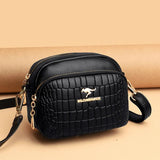 Crocodile Pattern Small Round Bag Western Style Female Shoulder Bag
