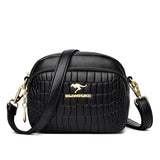 Crocodile Pattern Small Round Bag Western Style Female Shoulder Bag