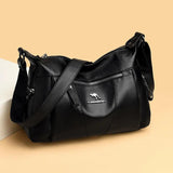 Casual Many Pockets High PU Leather Women Shoulder Bags Handbags Women Crossbody