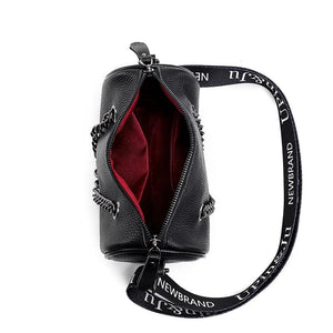 Cowhide Crossbody Bag With Handle For Women Shoulder Bag Female Handbags Purses