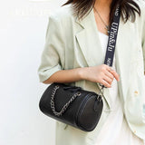 Cowhide Crossbody Bag With Handle For Women Shoulder Bag Female Handbags Purses