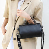 Cowhide Crossbody Bag With Handle For Women Shoulder Bag Female Handbags Purses