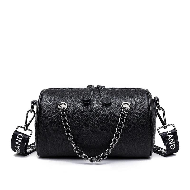 Cowhide Crossbody Bag With Handle For Women Shoulder Bag Female Handbags Purses