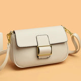 Solid Leather Shoulder Bags for Women High Leather Messenger Bag Mini Purses