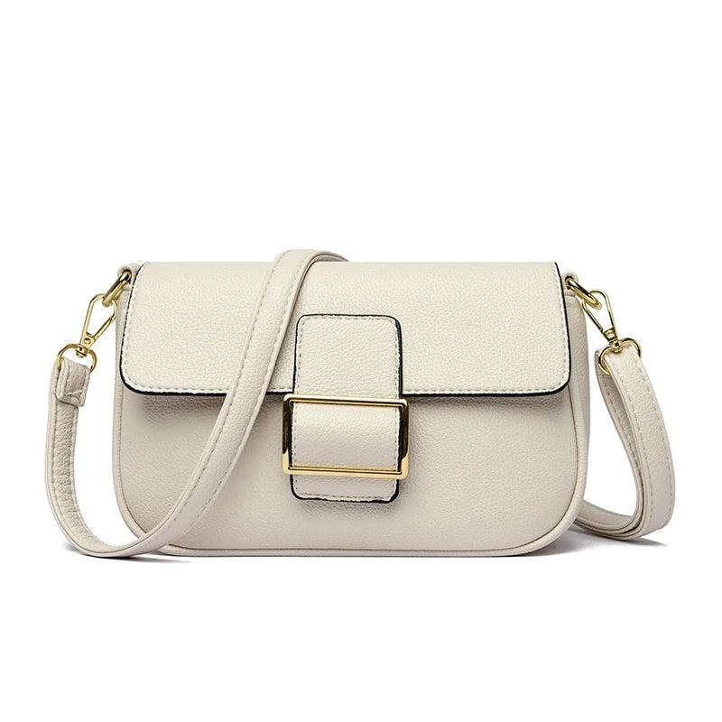 Solid Leather Shoulder Bags for Women High Leather Messenger Bag Mini Purses