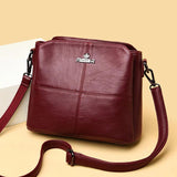 Small Leather Purses Handbag Shoulder Bag Women Letter Sac A Main Femme