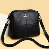 Small Leather Purses Handbag Shoulder Bag Women Letter Sac A Main Femme