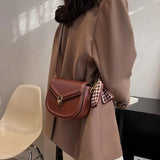 Small Crossbody Bag Women Shoulder Handbag PU Leather Saddle Purse