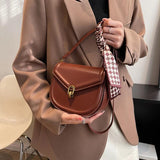 Small Crossbody Bag Women Shoulder Handbag PU Leather Saddle Purse