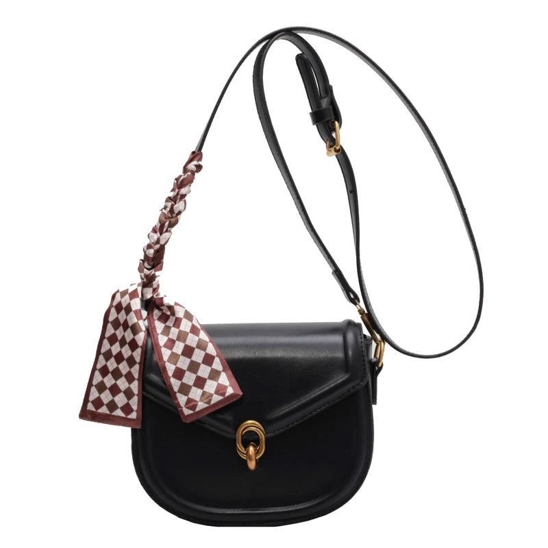 Small Crossbody Bag Women Shoulder Handbag PU Leather Saddle Purse
