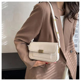 Retro Lock Crossbody Bag Small Square Messenger Bag