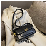 Retro Lock Crossbody Bag Small Square Messenger Bag