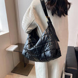 LEFTSIDE Winter Big Cloth Hobo Bag for Women Shopper Shoulder Side Bag