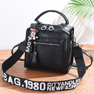Square Versatile Letter Strape PU Leather Ladies Handbag