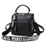 Square Versatile Letter Strape PU Leather Ladies Handbag