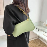 Crocodile Pattern Shoulder Bag Chain Handbags Purse Women Small Crossbody Bag