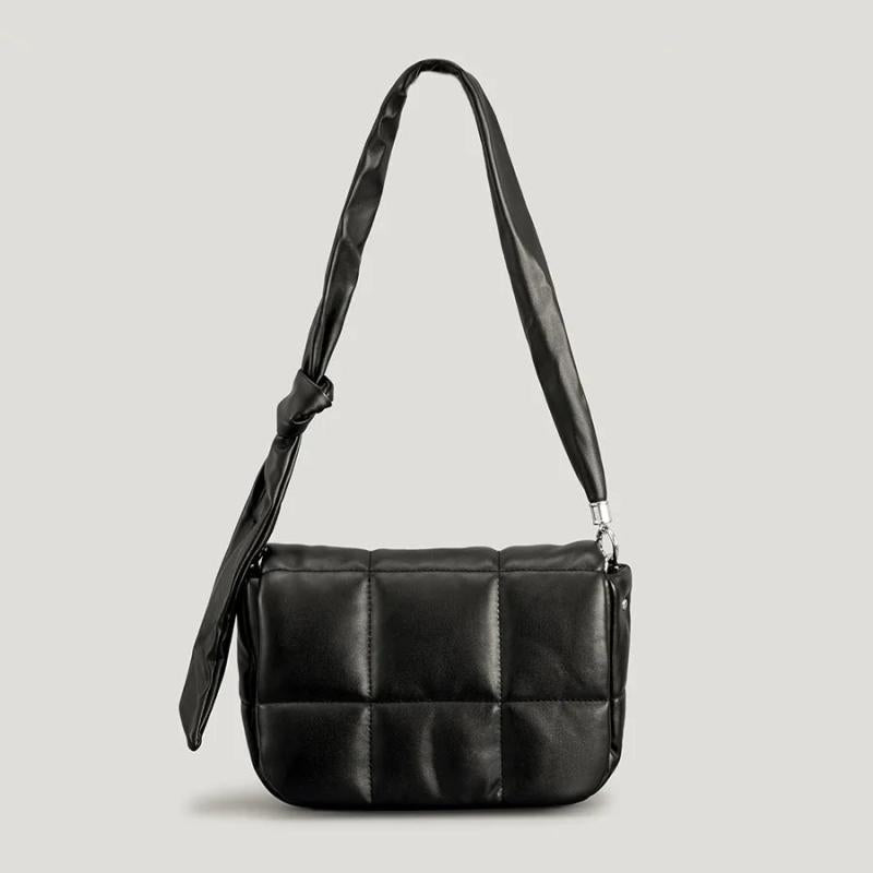 Winter Shoulder Crossbody Bag for Women Flap Tote Padded Handbag