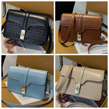 Woven Handbags PU Leather Shoulder Bags Small Crossbody Bag Female