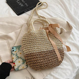 Boho Beach Women's Woven Handbag Large Capacity