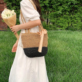 Boho Beach Women's Woven Handbag Large Capacity