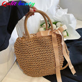 Boho Beach Women's Woven Handbag Large Capacity