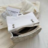 Women's PU Leather Weave Shoulder Bag Crossbody Sac A Main