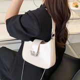 Diamond Words Small Shoulder Bag Chain High Tote PU Leather