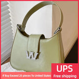 Diamond Words Small Shoulder Bag Chain High Tote PU Leather
