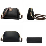 Solid Leather Crossbody Bag for Women Soft Small Square Messenger