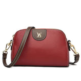 Solid Leather Crossbody Bag for Women Soft Small Square Messenger