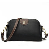 Solid Leather Crossbody Bag for Women Soft Small Square Messenger