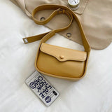 Leather Square Shoulder Bag for Women Crossbody Messenger Handbag
