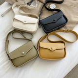 Leather Square Shoulder Bag for Women Crossbody Messenger Handbag
