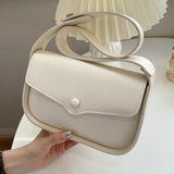 Leather Square Shoulder Bag for Women Crossbody Messenger Handbag