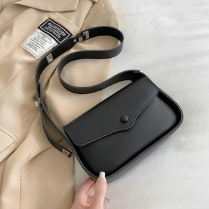 Leather Square Shoulder Bag for Women Crossbody Messenger Handbag
