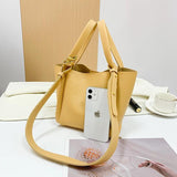 Barrel-shaped Classic Shoulder Bags PU Leather Tote Sac