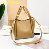 Barrel-shaped Classic Shoulder Bags PU Leather Tote Sac